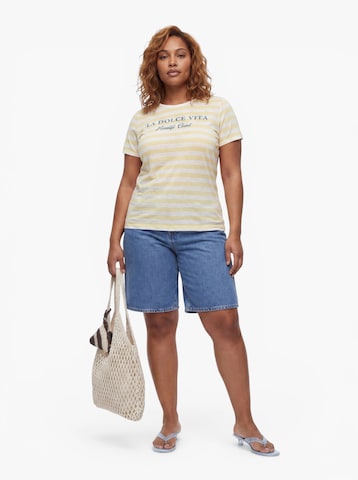 T-shirt ONLY Carmakoma en jaune