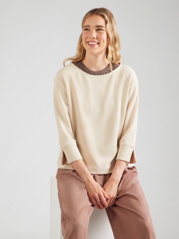 Sweat-shirt COMMA en beige : devant