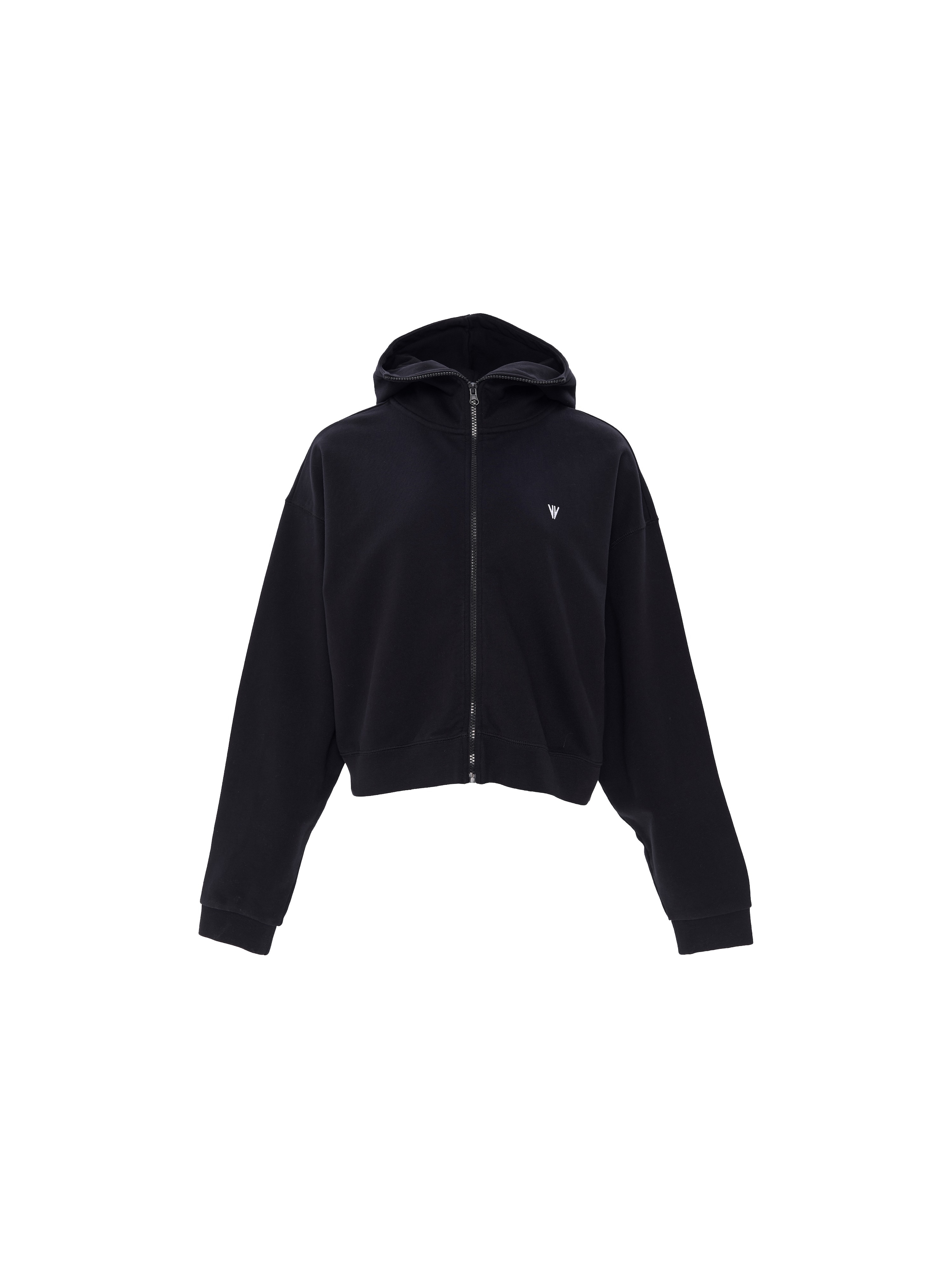 NOWIHT - Sudadera con cremallera 'Chiara' en negro: frente