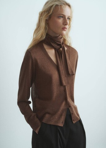 MANGO Strickjacke 'Lorea' in Braun: Vorderseite