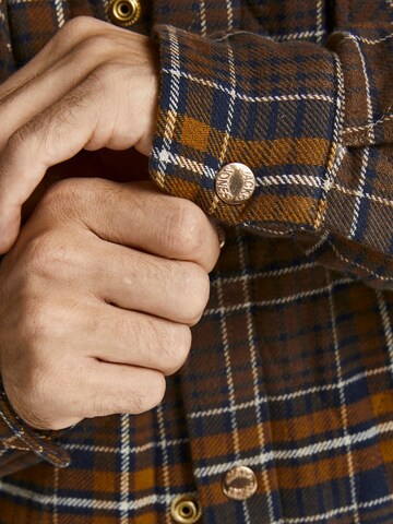 JACK & JONES Between-Season Jacket 'JORJAMES' in Brown