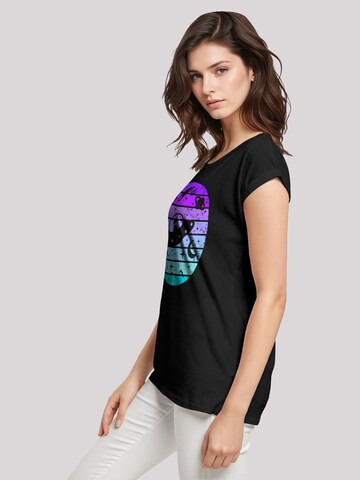 T-shirt 'Retro Alien Weltraum Sonnenuntergang' F4NT4STIC en noir