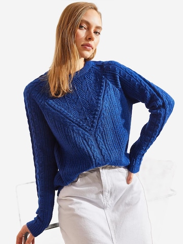 Bianco Lucci Pulover 'Pullover' | modra barva: sprednja stran