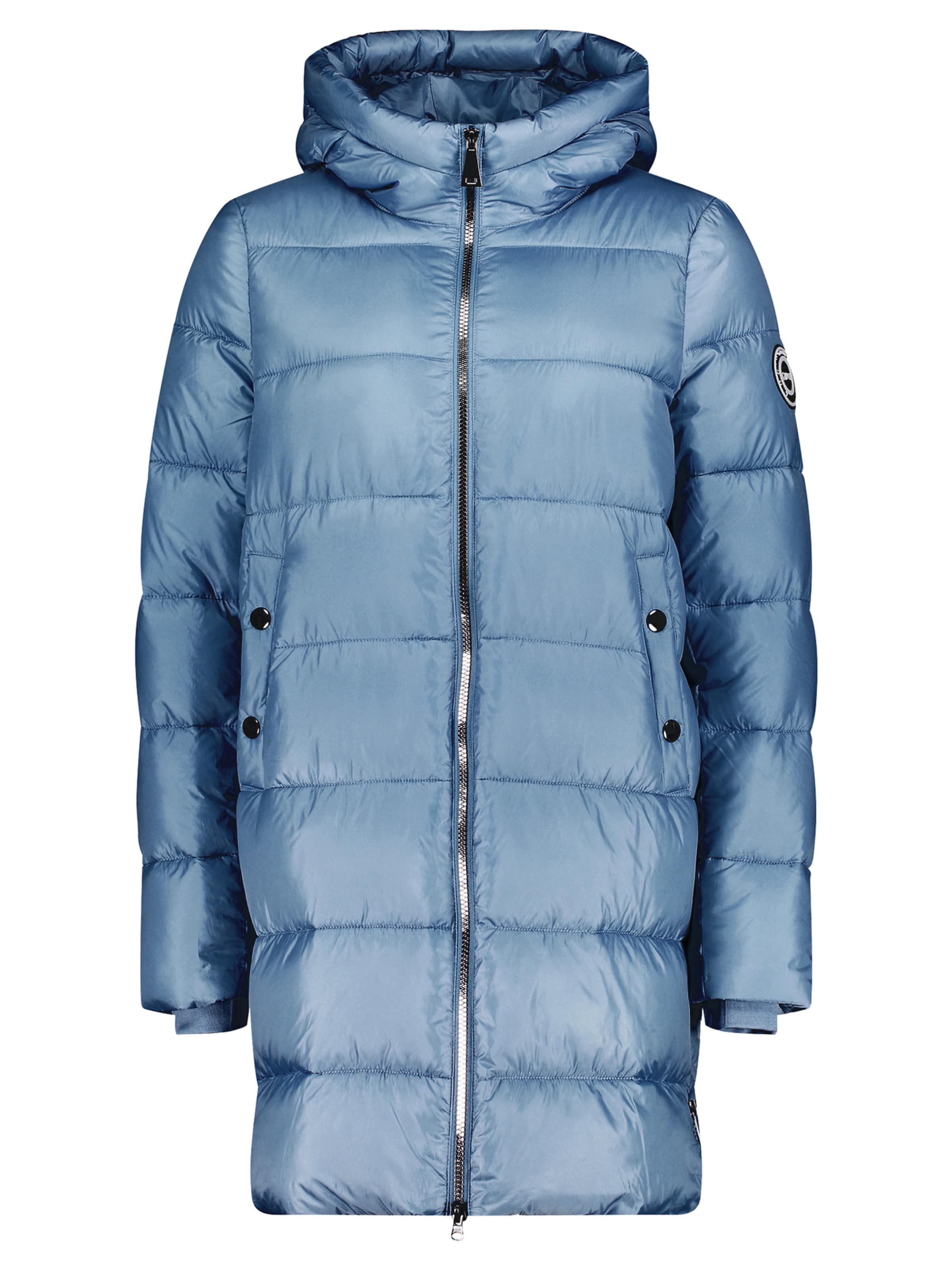 Cartoon Winterjas in Blauw: voorkant