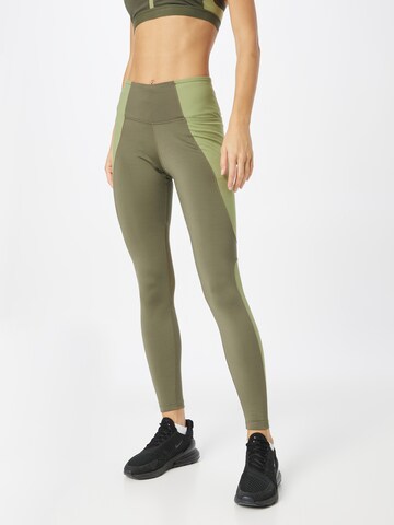 NIKE Skinny Sportbyxa i grön: framsida