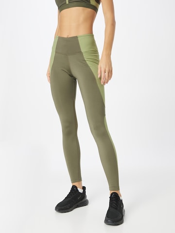 NIKE Skinny Sports trousers in Green: front