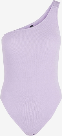 PIECES - Soutien Bustier Fato de banho 'Vivian' em roxo: frente