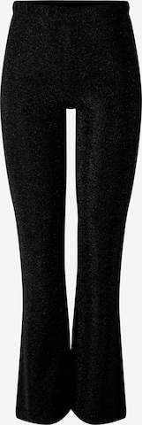 évasé Pantalon 'Lina' Pieces Petite en noir : devant