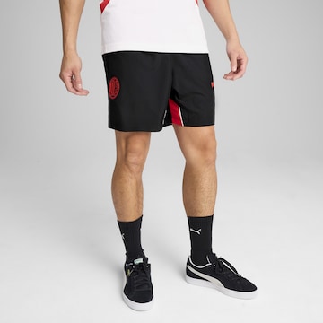 PUMA Regular Workout Pants 'AC Milan' in Black: front