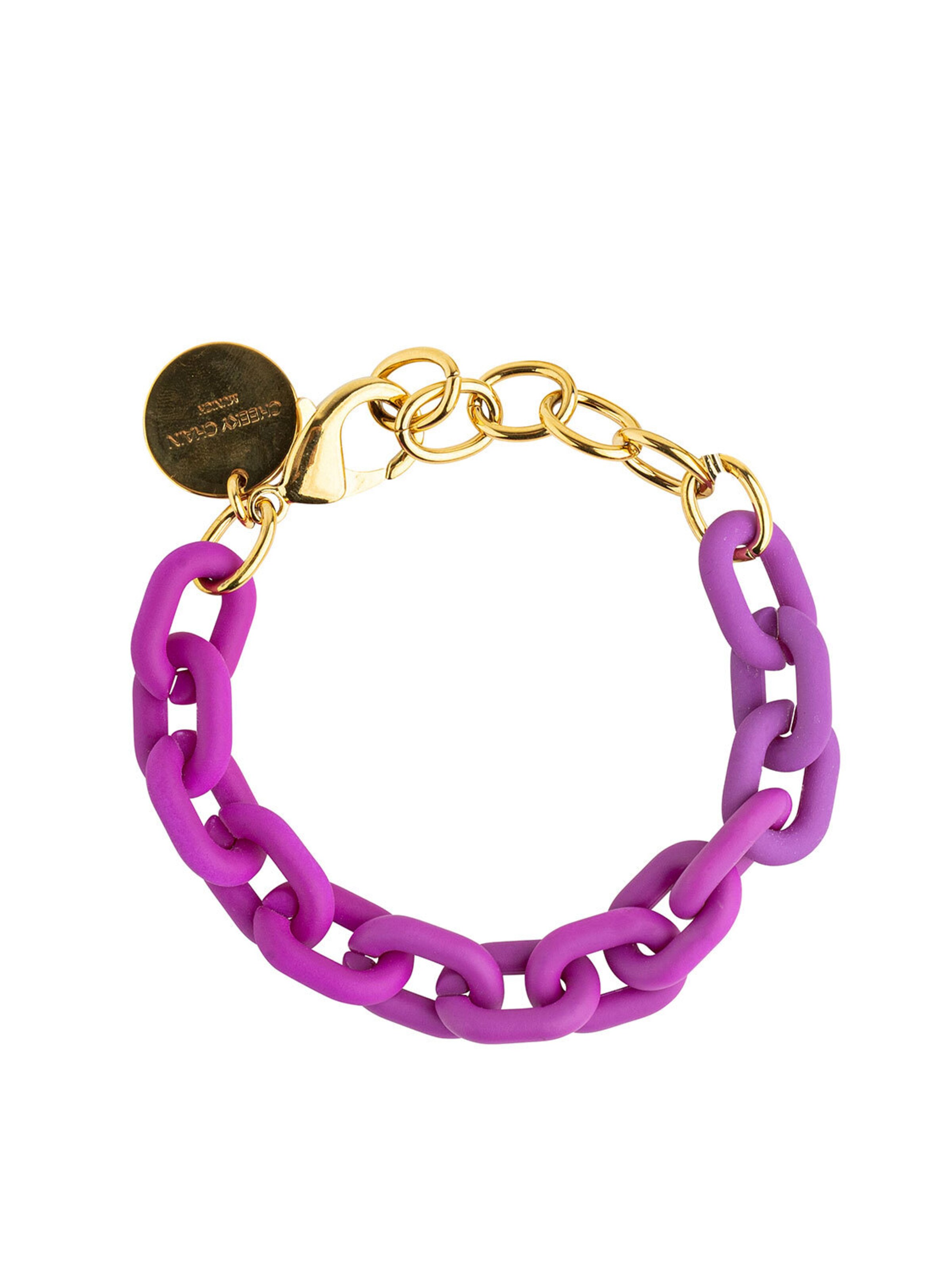 Cheeky Chain Munich Armband 'Lio' in Lila: voorkant