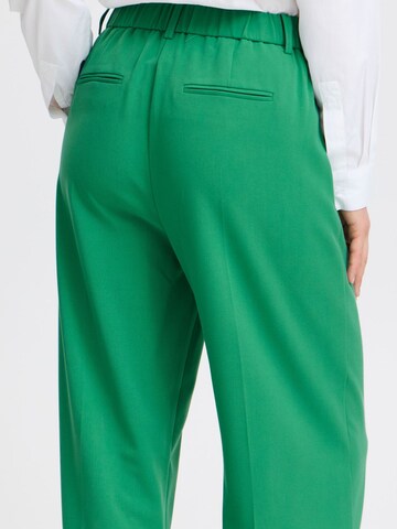 Wide leg Pantaloni con piega frontale 'Danta' di b.young in verde