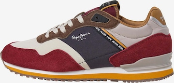 Baskets basses ' London Link' Pepe Jeans en rouge : devant