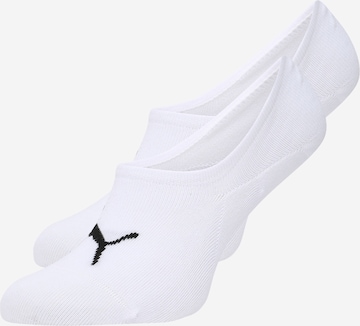 PUMA Дамски чорапи тип терлици в бяло: отпред