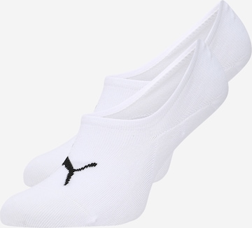 PUMA Ankle Socks in White: front