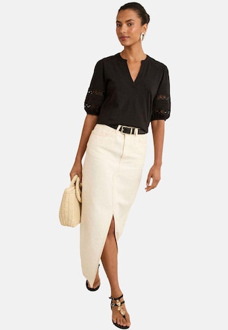 love & roses - Blusa em preto: frente