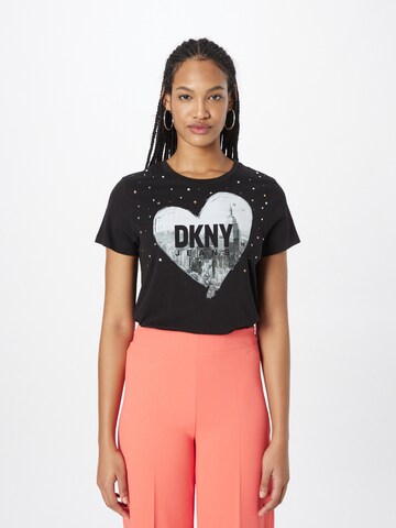 DKNY - Camiseta en negro: frente