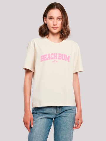 F4NT4STIC Shirt 'Beach Bum Summer Varsity Retro' in Beige: front