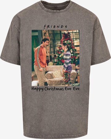 ABSOLUTE CULT Shirt 'Friends - Happy Christmas Eve Eve' in Grijs: voorkant