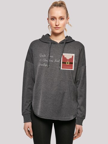 F4NT4STIC Sweatshirt 'Santa Letter Weihnachten' in Grey: front