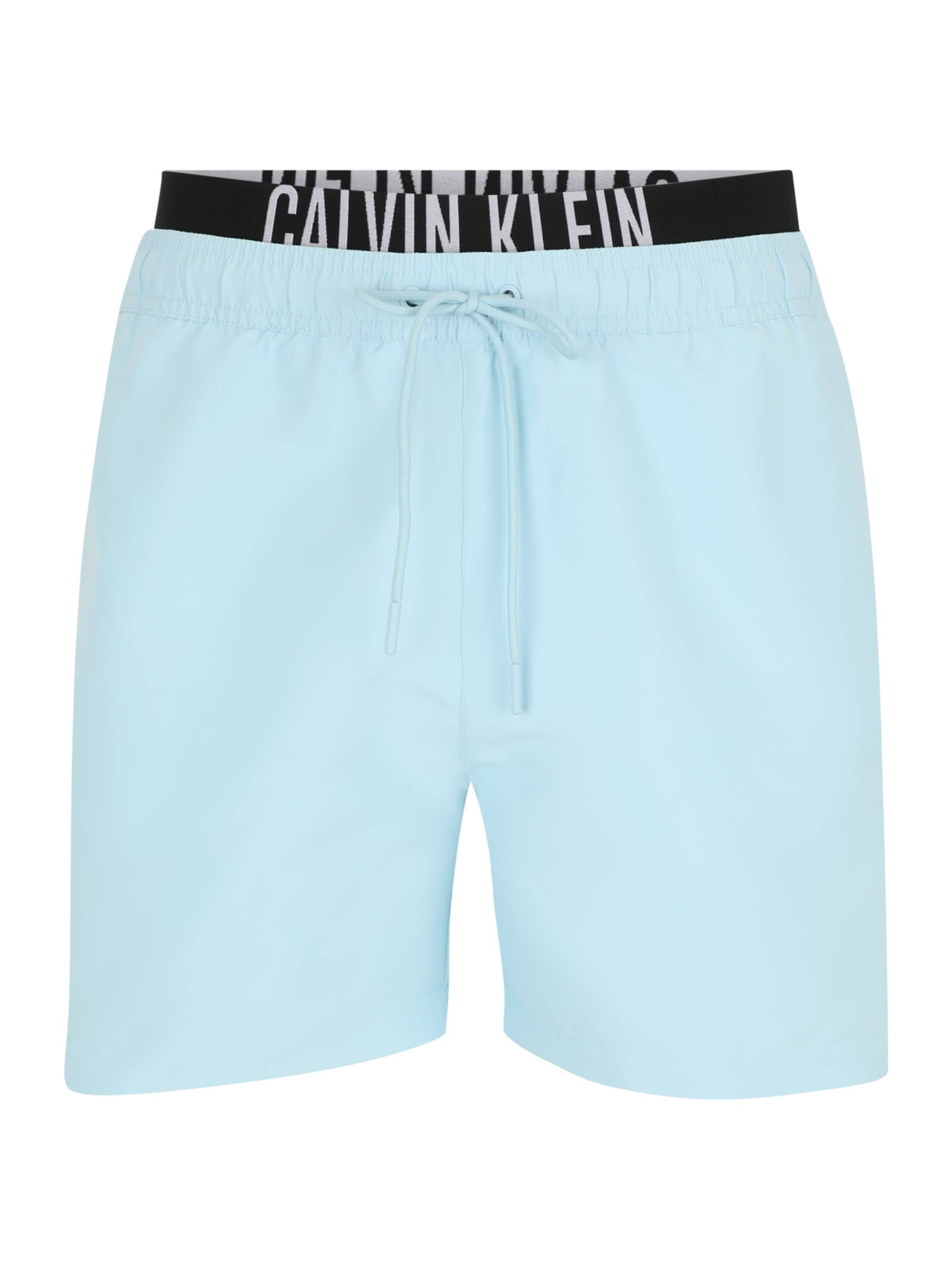 Maudymosi trumpikės iš Calvin Klein Swimwear, spalva – šviesiai mėlyna / šviesiai pilka / juoda, Prekių apžvalga