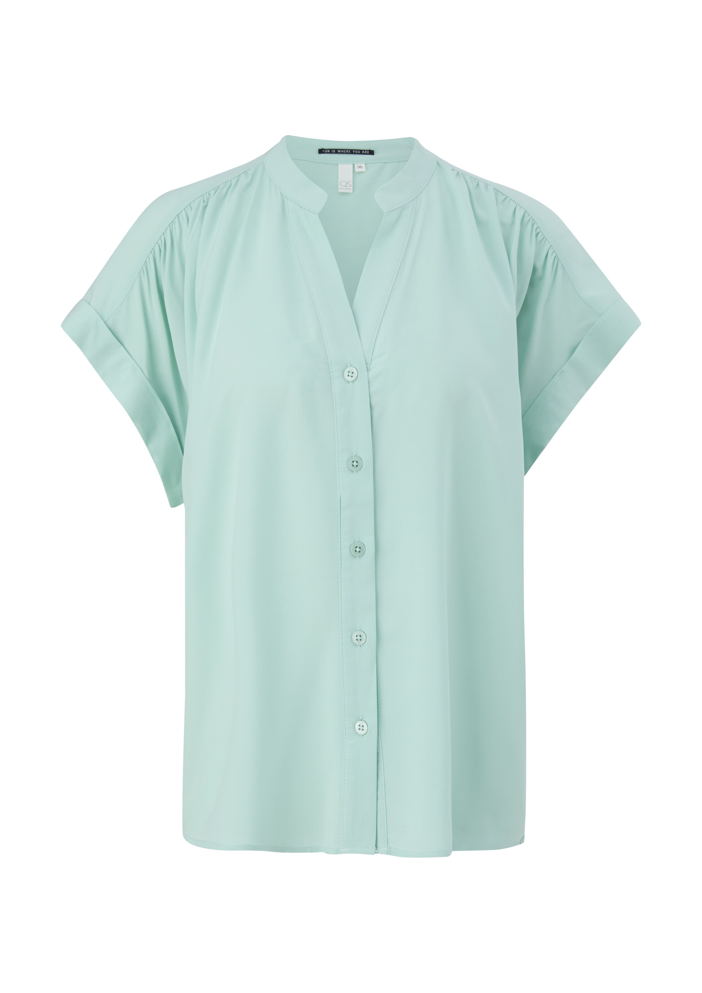 QS Bluse in Blau: Vorderseite