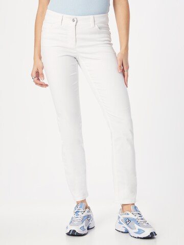 Coupe slim Jean GERRY WEBER en blanc : devant