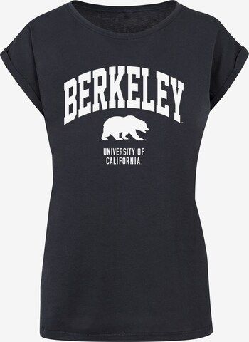 Merchcode Shirt 'Ladies Berkeley University - Bear' in Blauw: voorkant