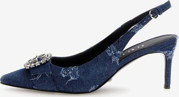 GUESS Slingback Pumps 'Branca' in Blue: front