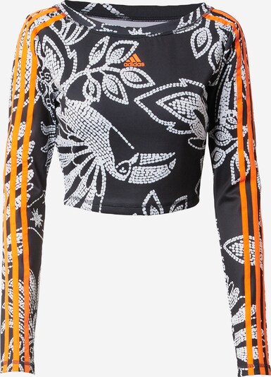 ADIDAS SPORTSWEAR Performance shirt 'Farm Rio ' in Light grey / Neon orange / Black, Item view