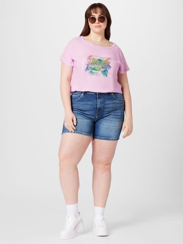 ONLY Carmakoma T-Shirt 'KETTY' in Lila