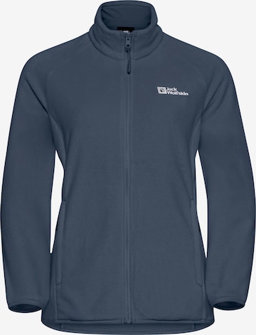 JACK WOLFSKIN Athletic Fleece Jacket in Grey: front