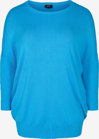 Zizzi Sweater 'Carrie' in Blue: front