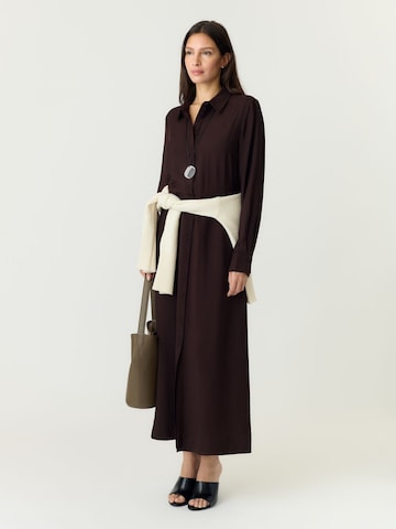 YAS Shirt dress 'YASSafera' in Brown