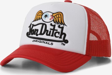 Von Dutch Cap 'Baker' in Red: front