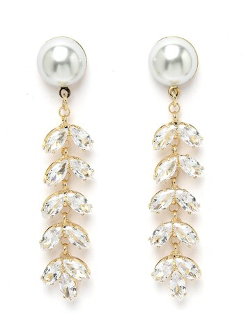 AVANT-GARDE PARIS Earrings 'Giselaa' in White: front