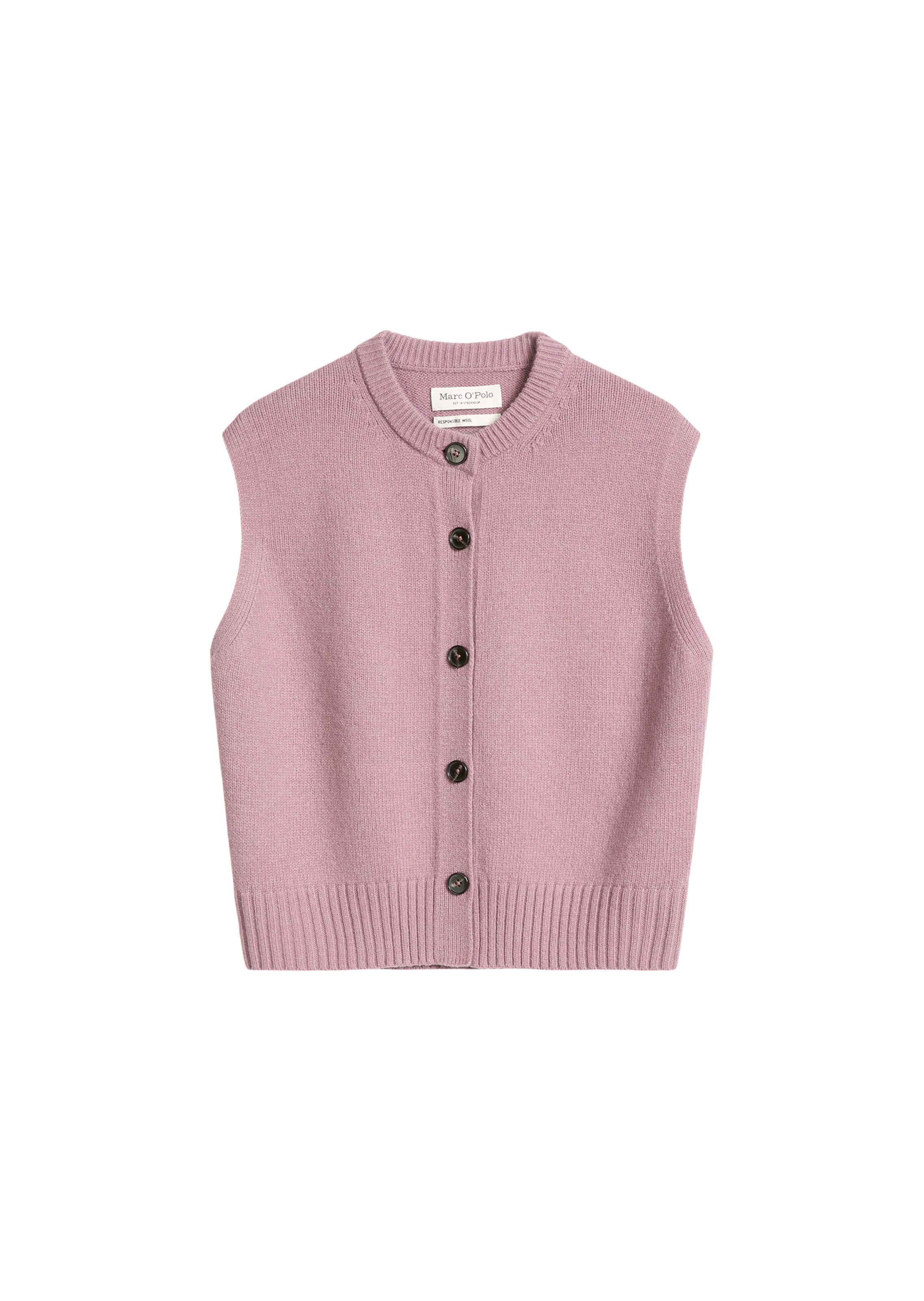Marc O'Polo Knitted vest in Purple: front