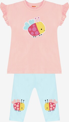 DENO Kids Tracksuit 'Cute Lady Bug' in Pink: front