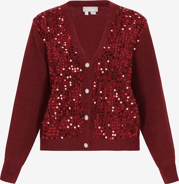 Usha Gebreid vest in Rood: voorkant