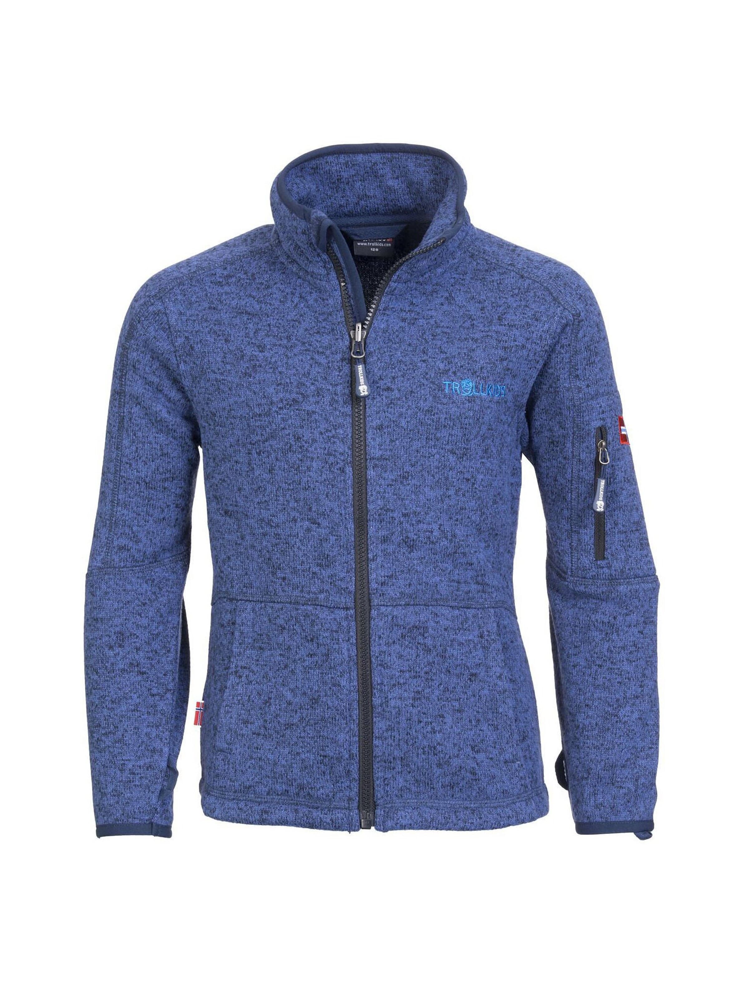 TROLLKIDS Fleece Jacket in Blue: front