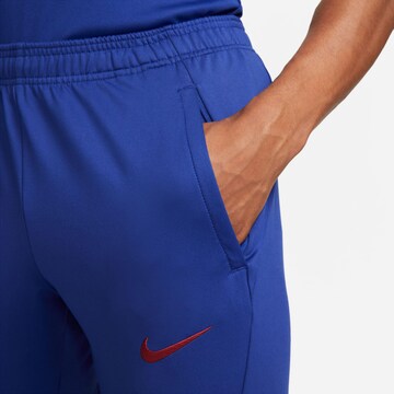 NIKE Skinny Workout Pants 'Strike' in Blue