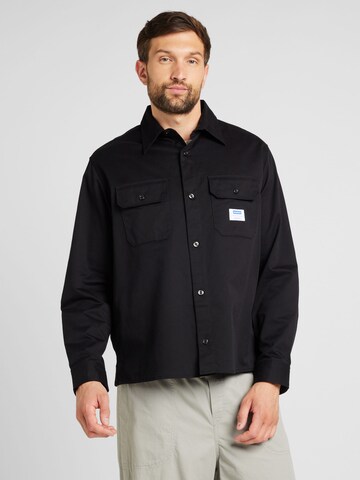 HUGO - Regular Fit Camisa 'Ekynone' em preto: frente