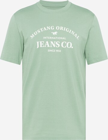 MUSTANG Shirt 'AUSTIN' in Groen: voorkant