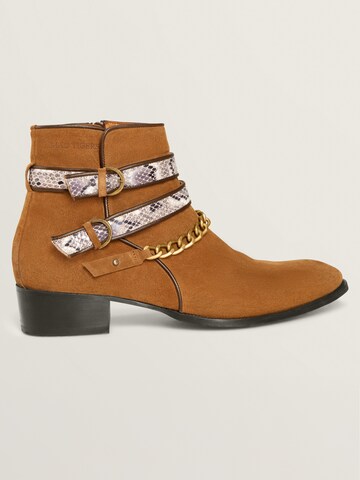 MAD TIGERS Boots 'SNAKE BUCKLE' in Brown