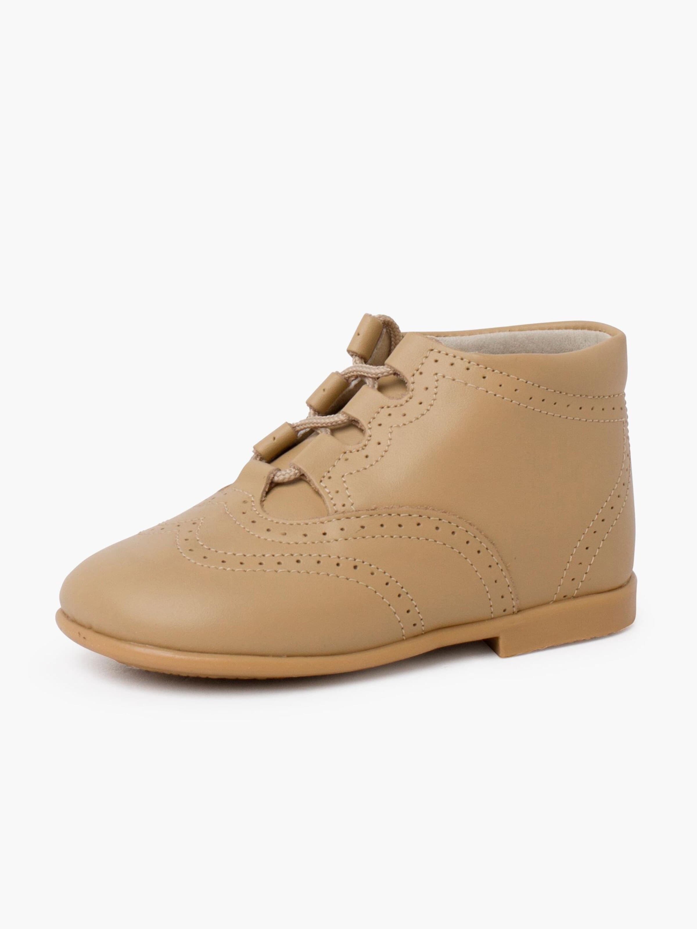 Pisamonas - Zapatos primeros pasos en beige: frente