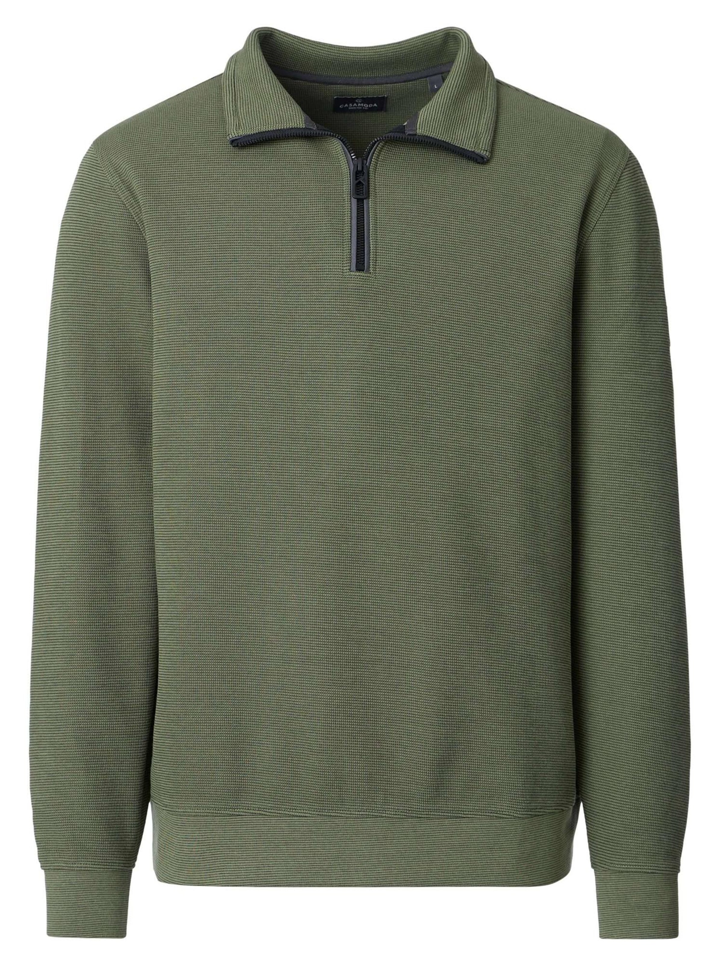 CASAMODA Sweatshirt 'Basic' in Groen: voorkant