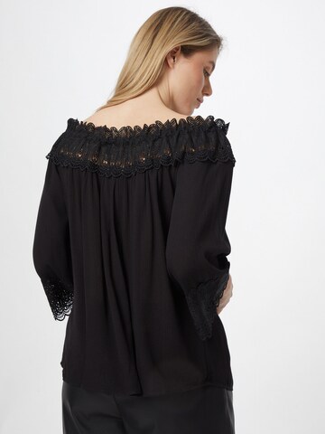 Cream Blouse 'Bea' in Black