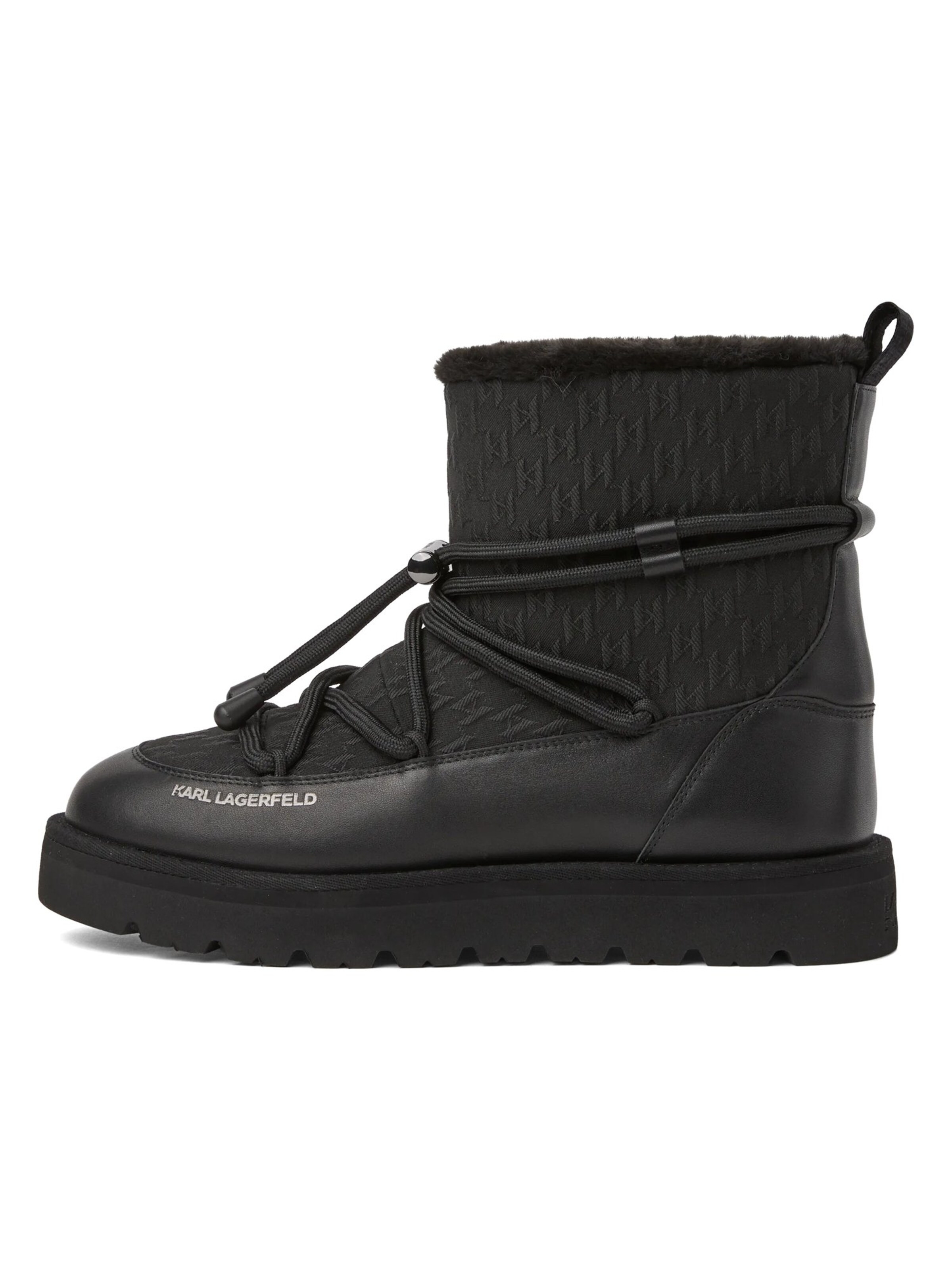Karl Lagerfeld Snow Boots in Black: front