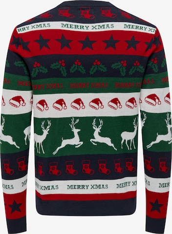 Only & Sons - Jersey 'XMAS' en verde