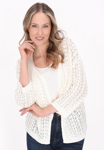 usha FESTIVAL Gebreid vest in Wit: voorkant