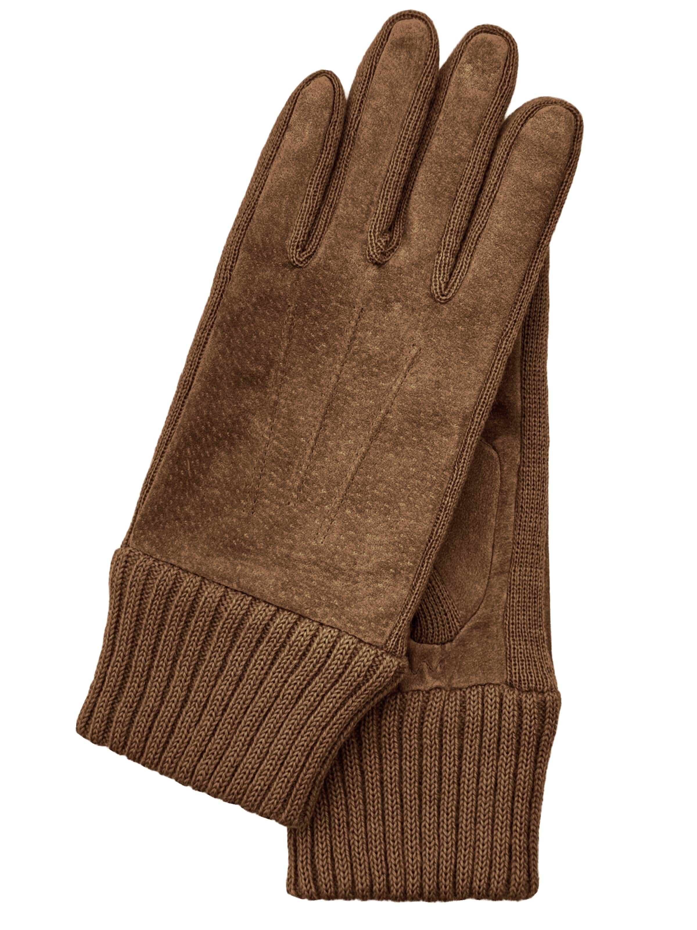 KESSLER Full Finger Gloves in Brown: front